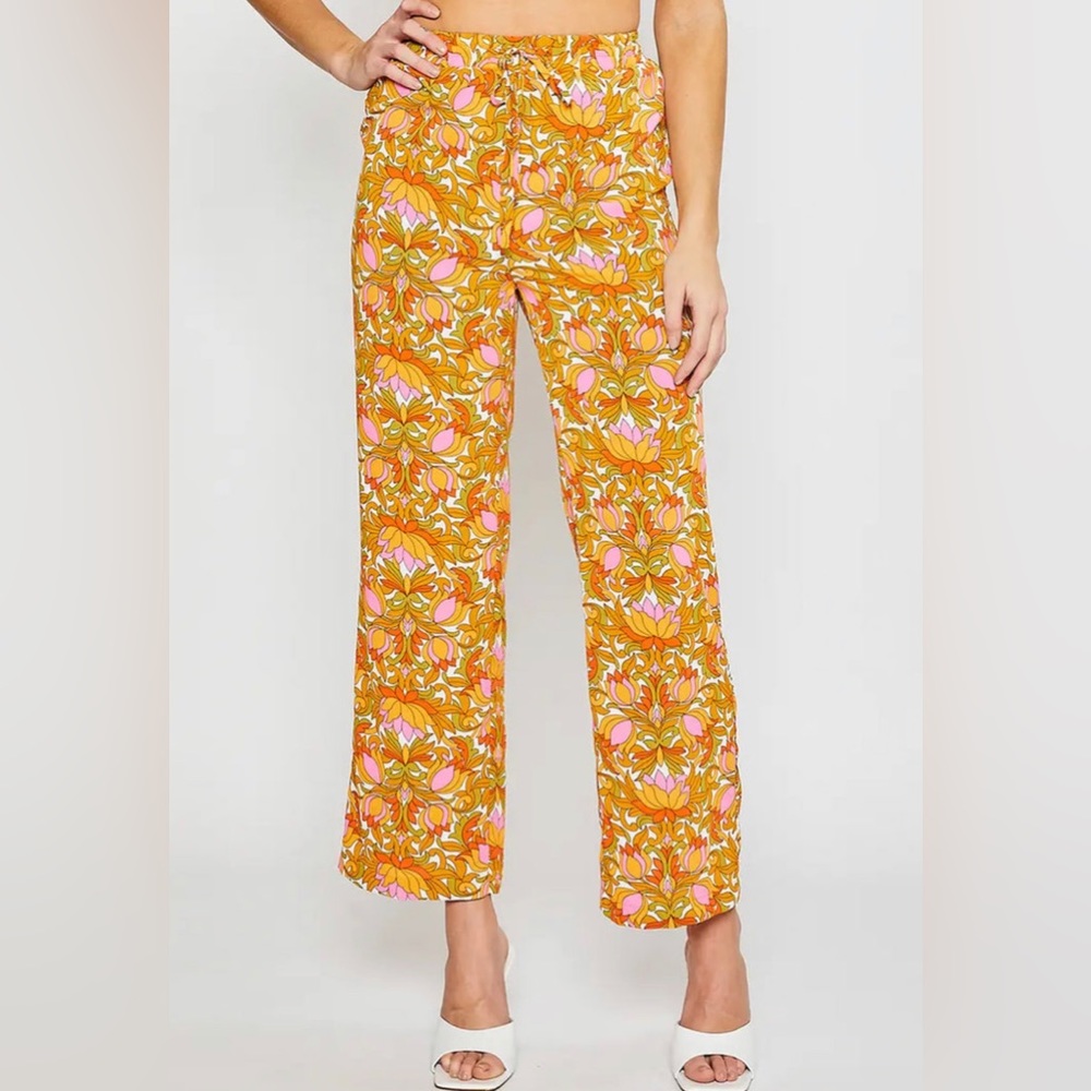 Pretty Garbage Retro Print Pant with Elastic Waist